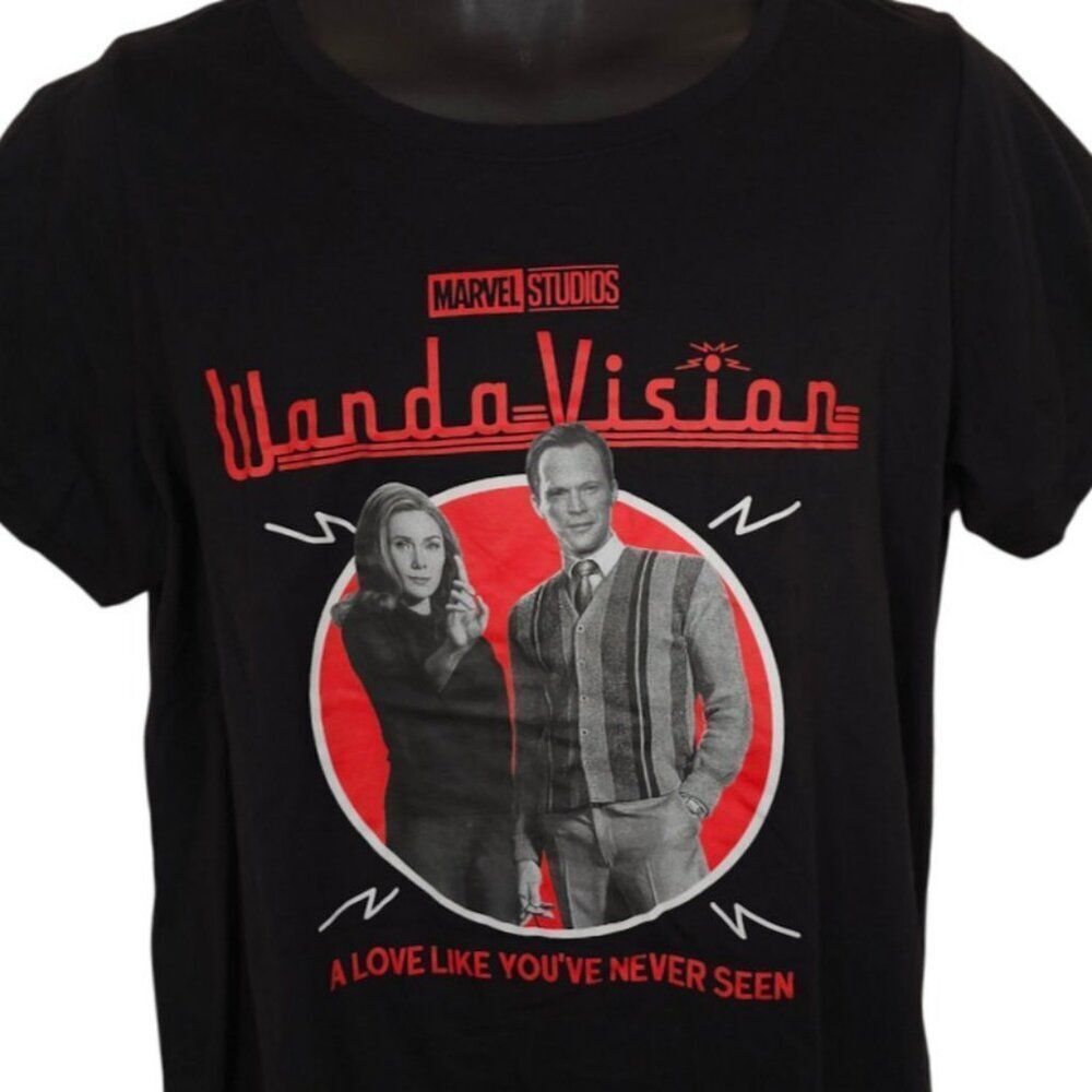 WandaVision T Shirt Womens Size 0X Black Marvel Studios Comic Book Series